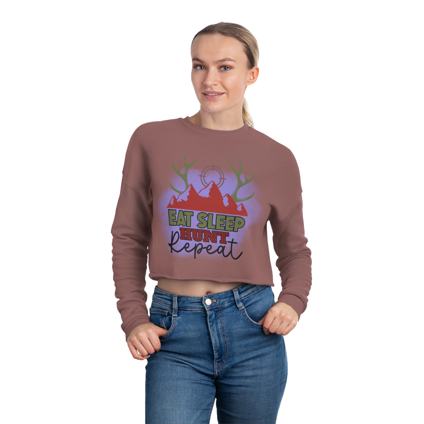 Eat Sleep Repeat Women's Cropped Sweatshirt