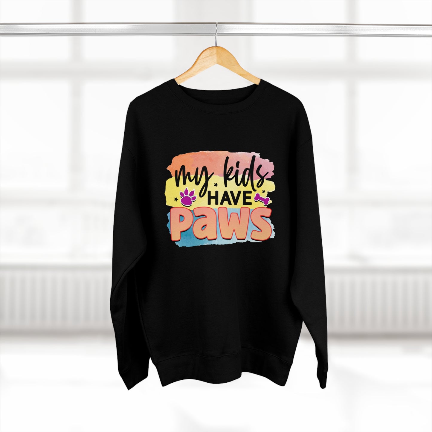 Kids Paws Unisex Premium Crewneck Sweatshirt