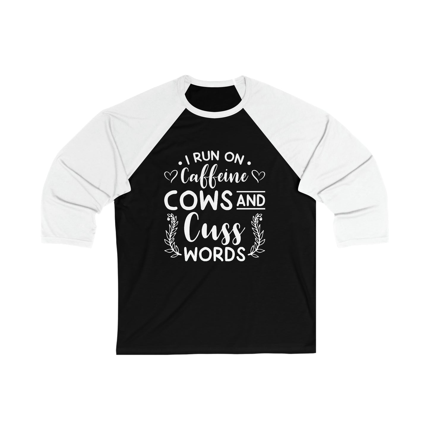 Run Cuss Words Unisex 3\4 Sleeve Baseball Tee