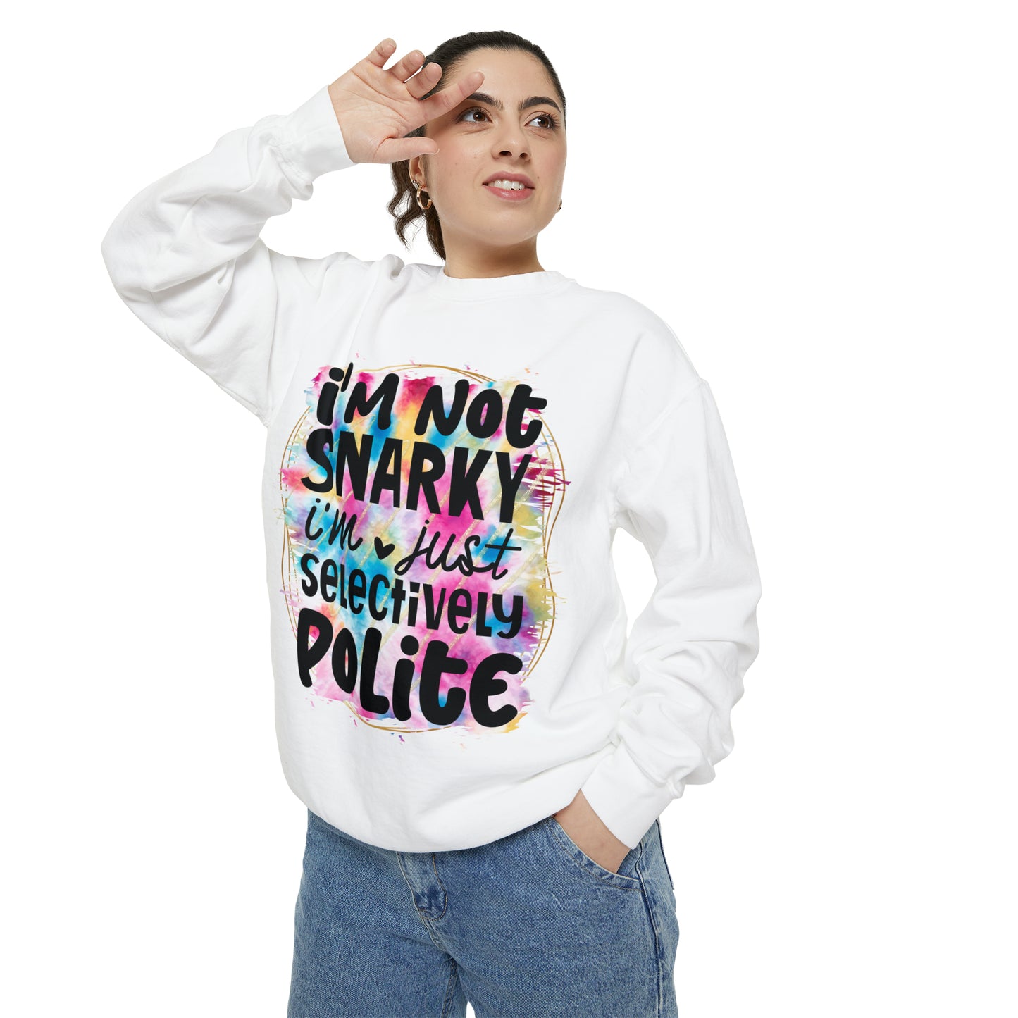 Snarky Unisex Garment-Dyed Sweatshirt