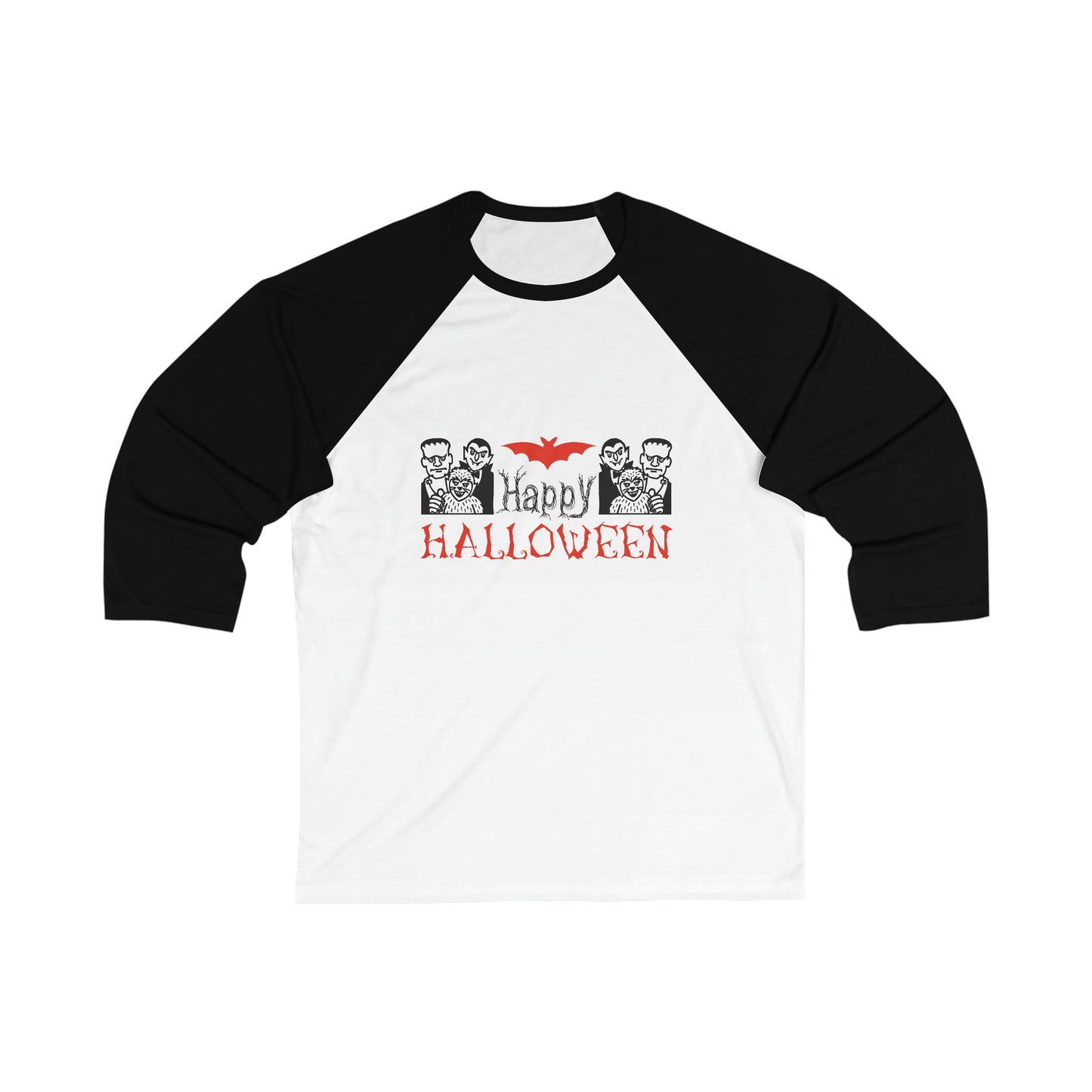 Halloween Unisex 3\4 Sleeve Baseball Tee