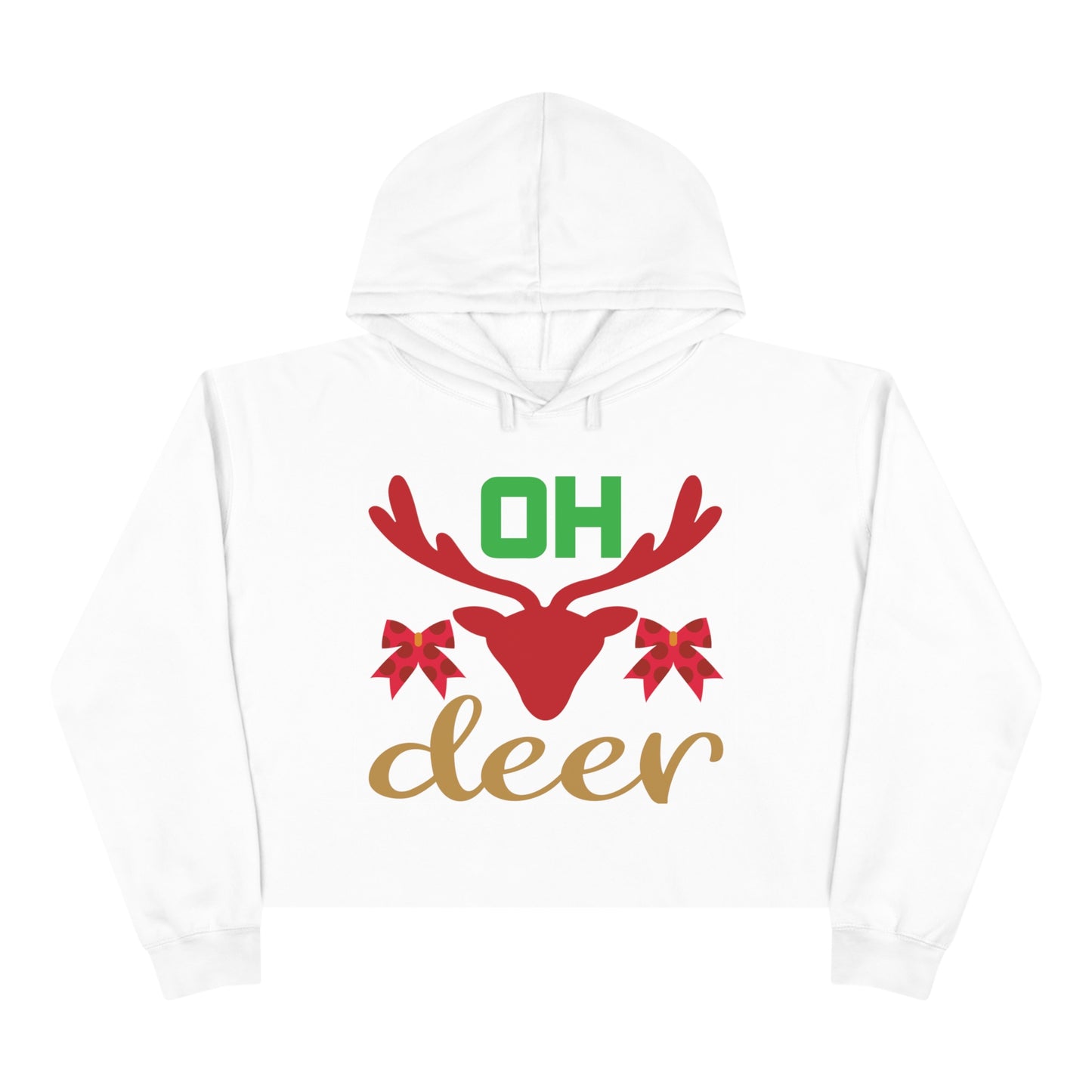 Oh Deer Crop Hoodie