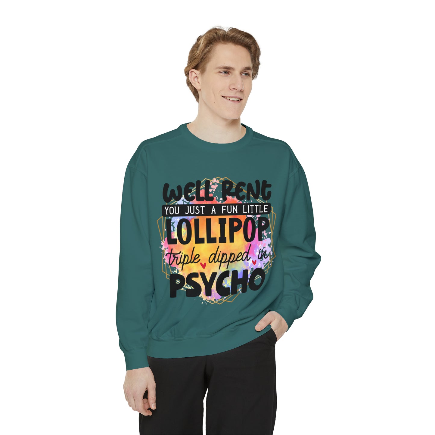 Lollipop Psycho Unisex Garment-Dyed Sweatshirt