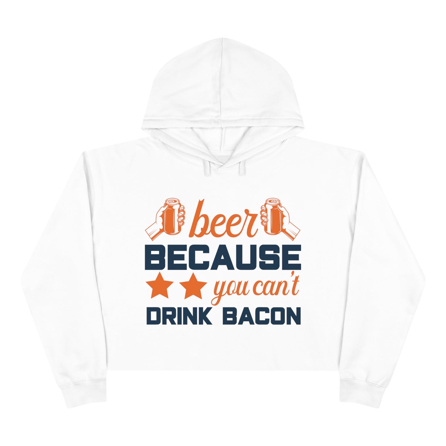 Can't Drink Bacon Crop Hoodie