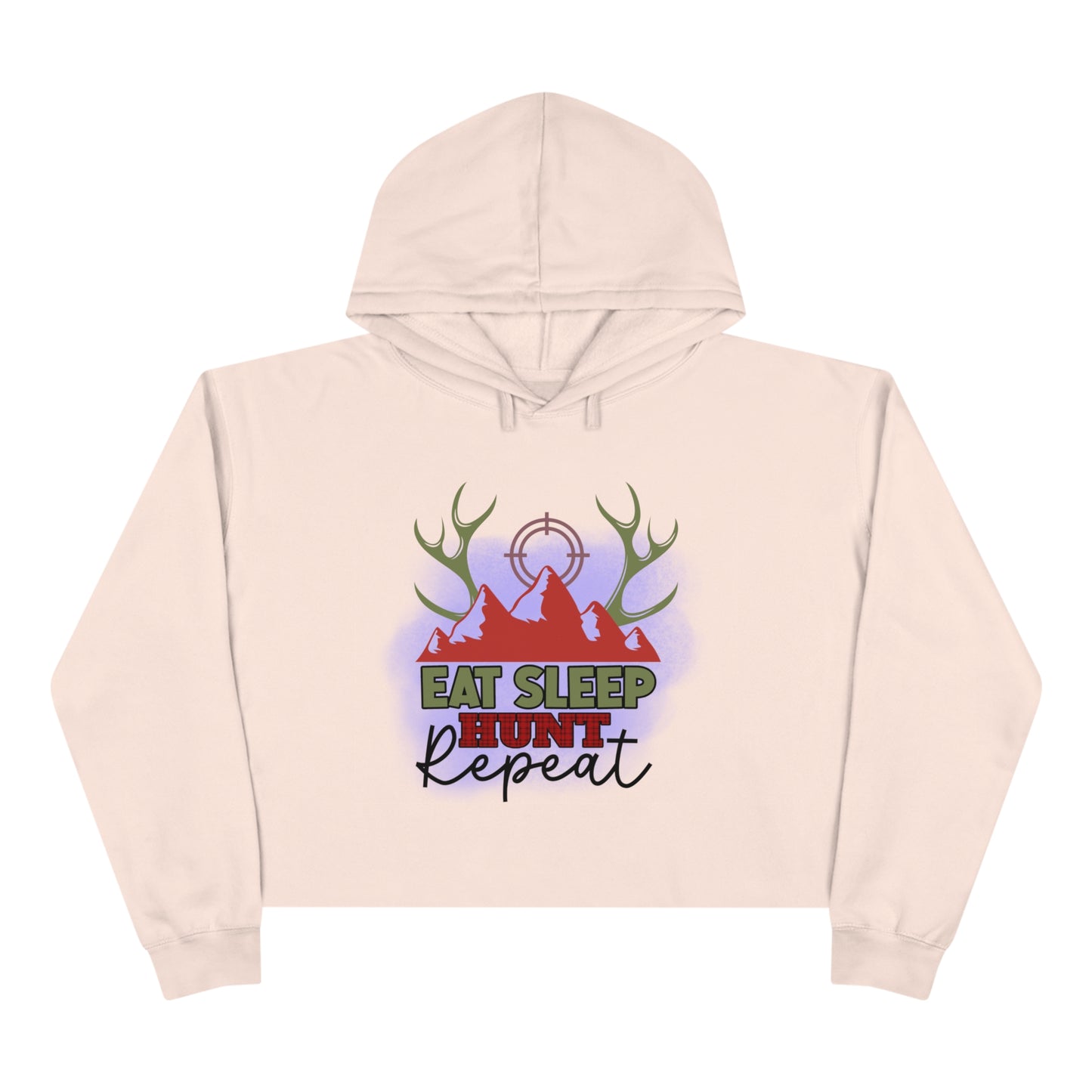 Eat Sleep Repeat Crop Hoodie