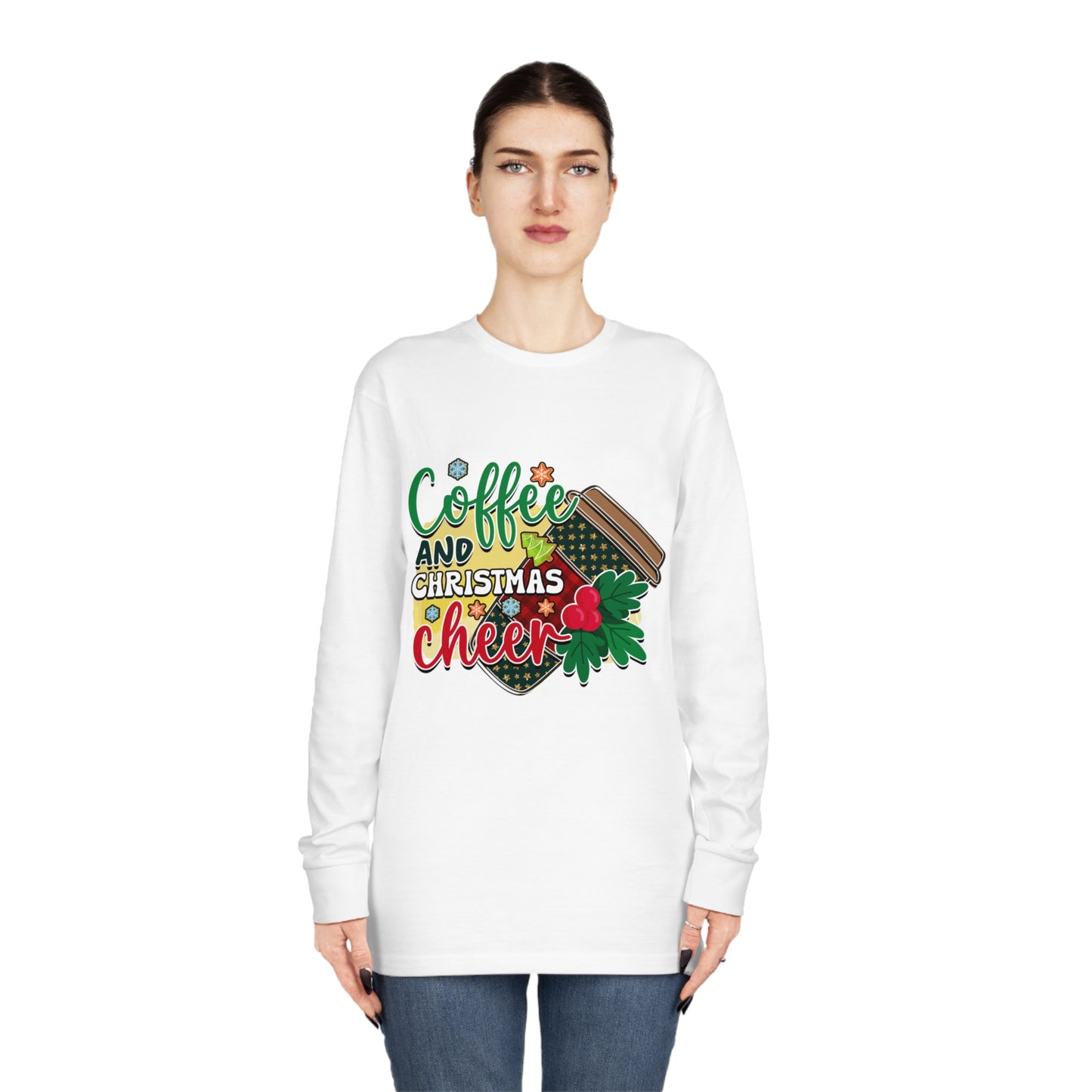 Coffee Christmas Long Sleeve Crewneck Tee