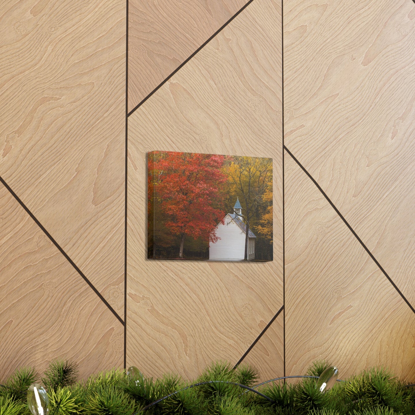 Fall Church Canvas Gallery Wraps